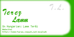 terez lamm business card